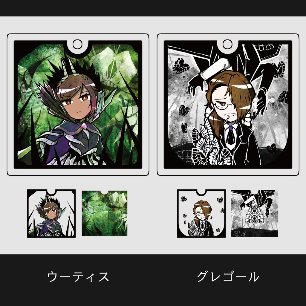 LimbusCompany - 囚人E.G.O.スクエア2層アクリルキーホルダー