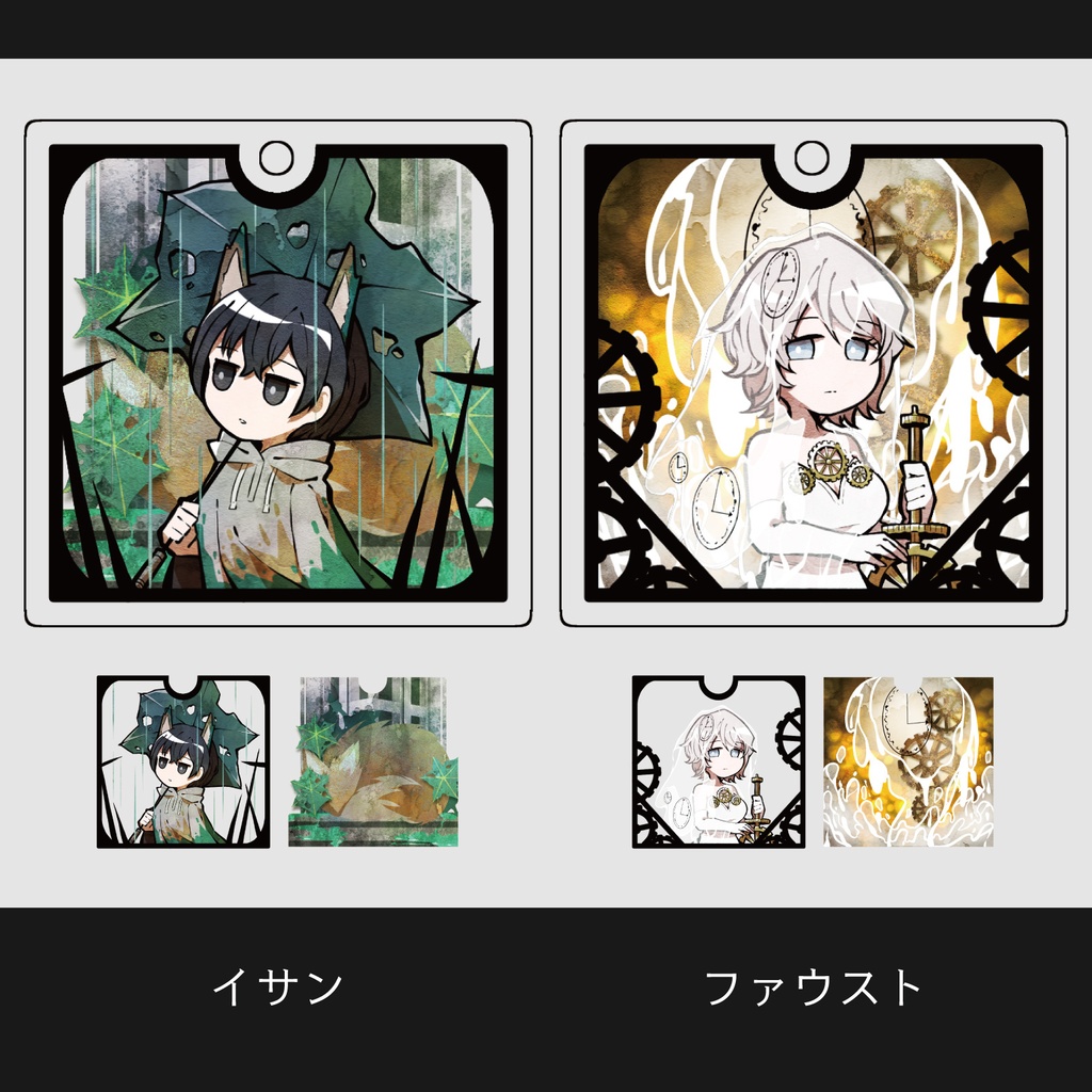 LimbusCompany - 囚人E.G.O.スクエア2層アクリルキーホルダー