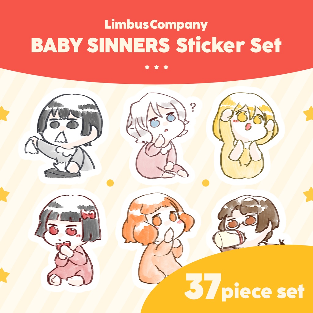 LimbusCompany - ベビー囚人ミニシールセット