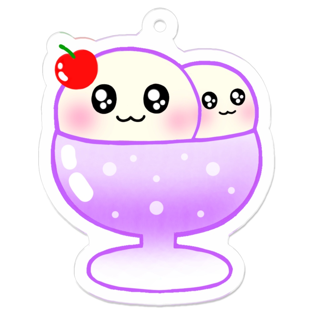 パープルソーダフロートちゃんアクキー