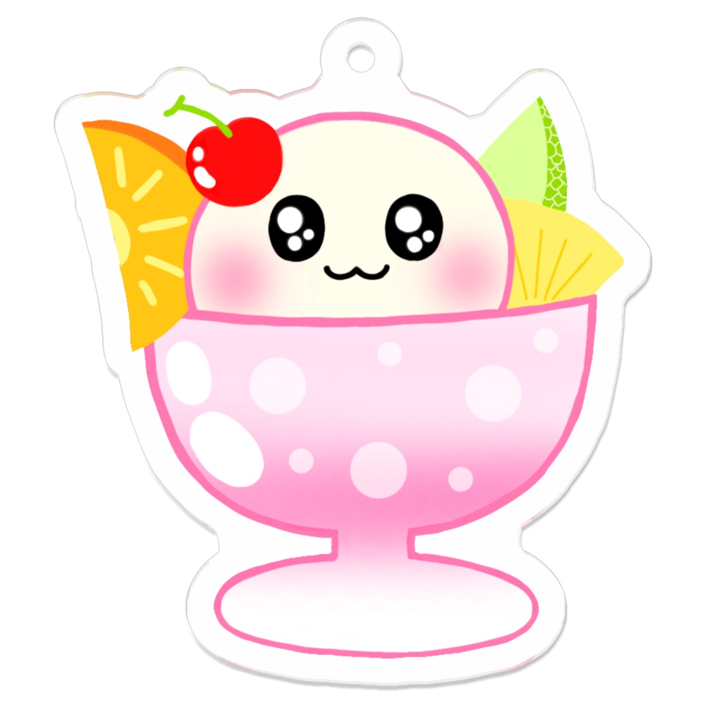 フルーツソーダフロートちゃん(ピンク)アクキー