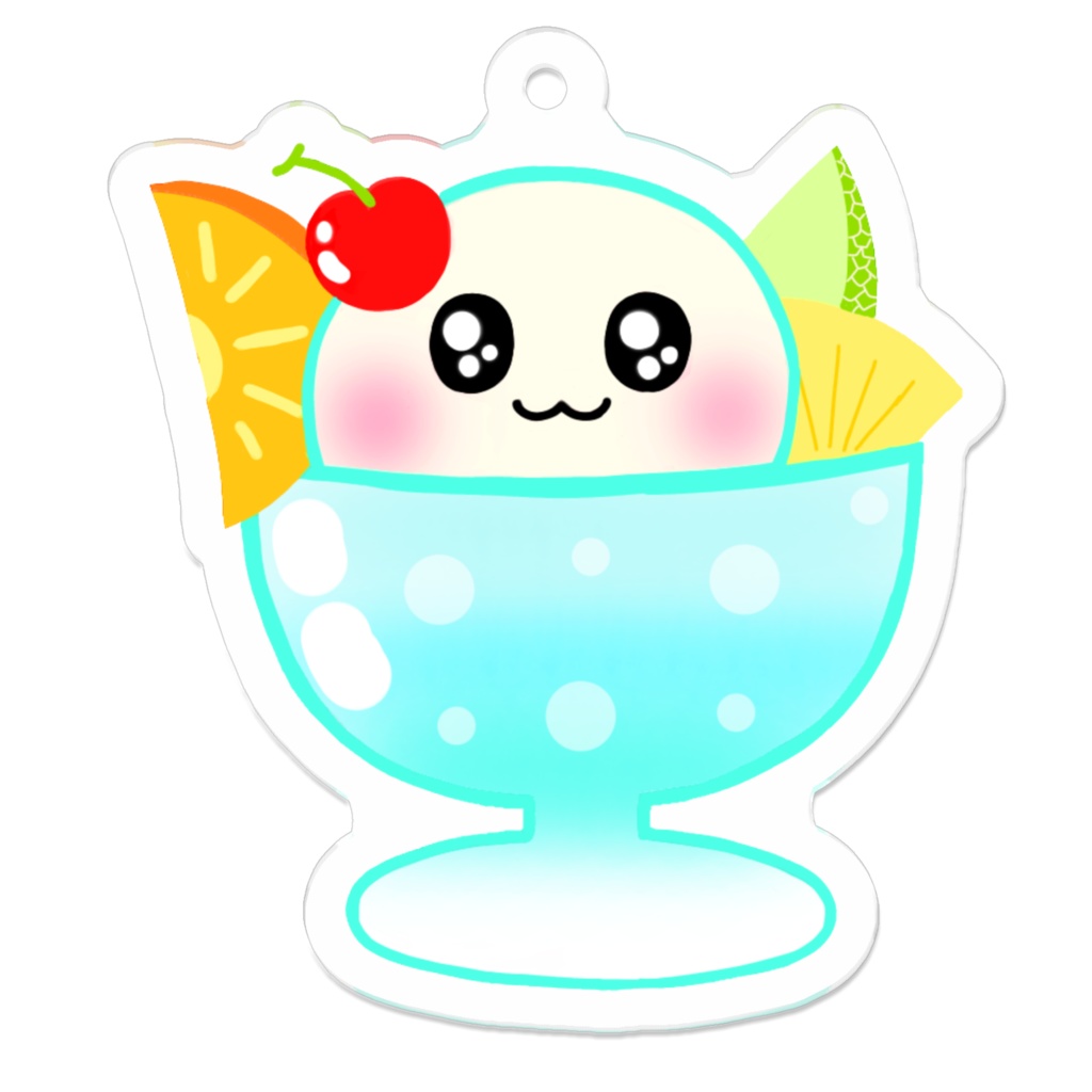 フルーツソーダフロート(ブルー)アクキー