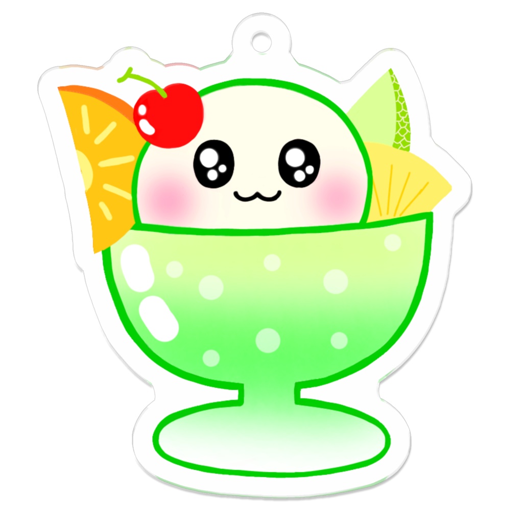 フルーツソーダフロートちゃん(グリーン)アクキー