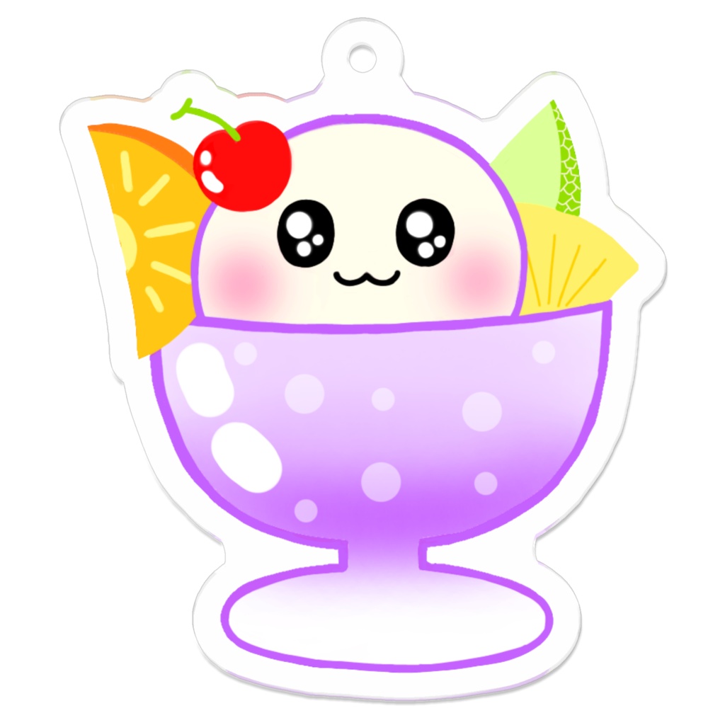 フルーツソーダフロートちゃん(パープル)アクキー
