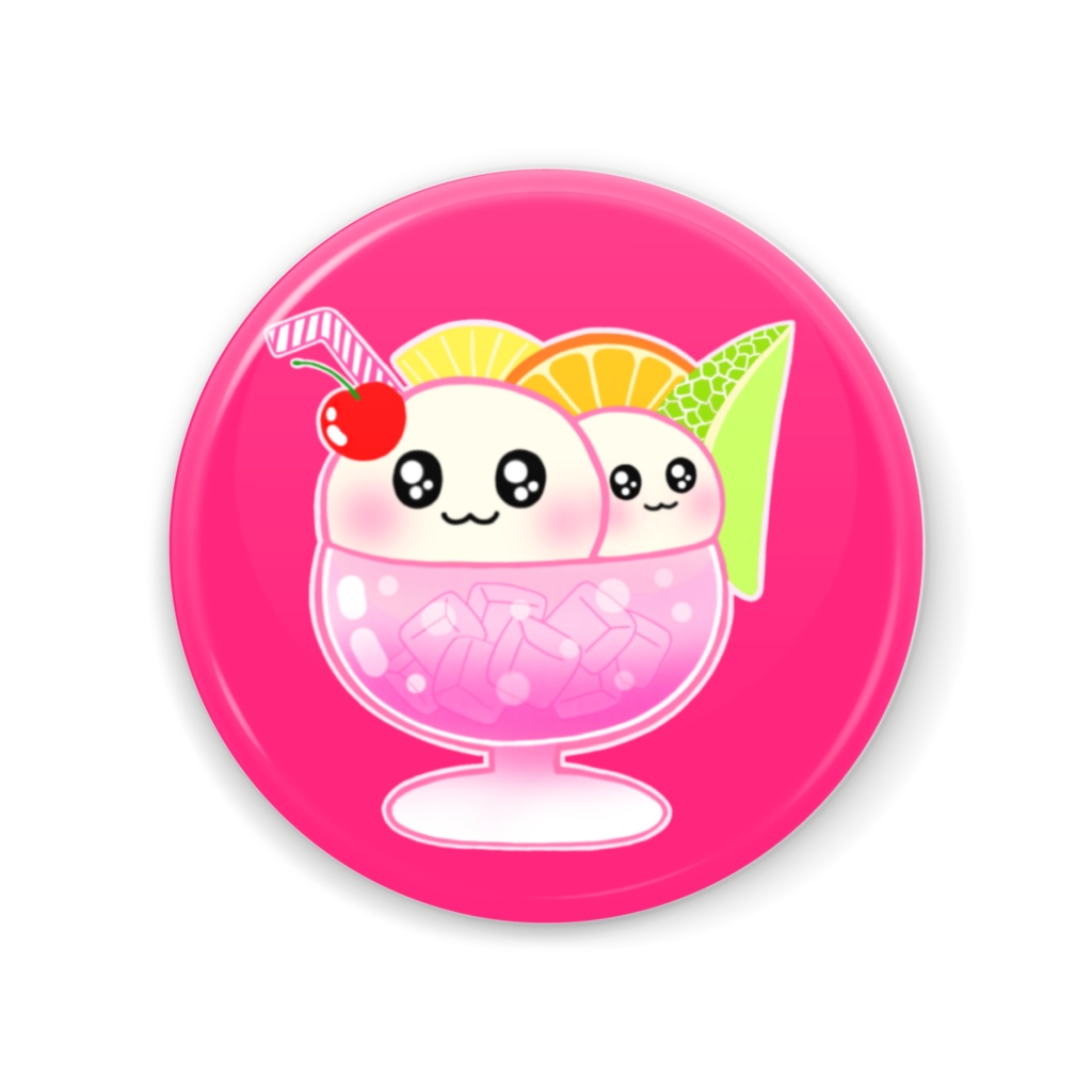 キラ②ピンクソーダフロート缶ミラー