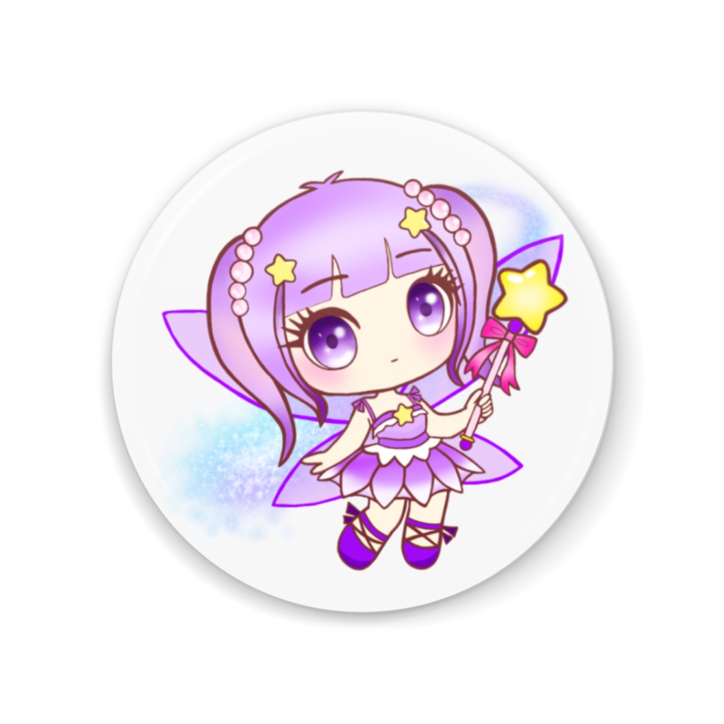 キラキラフェアリー缶ミラー パープル