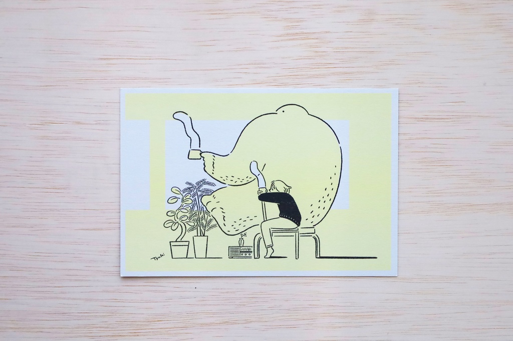 ［ポストカード］イエティとコーヒータイム