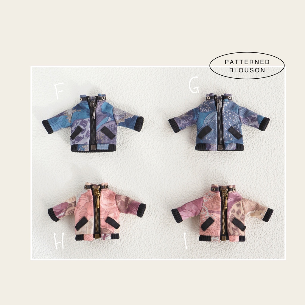 柄ブルゾン+切り替えブルゾン(オビツ11サイズ)