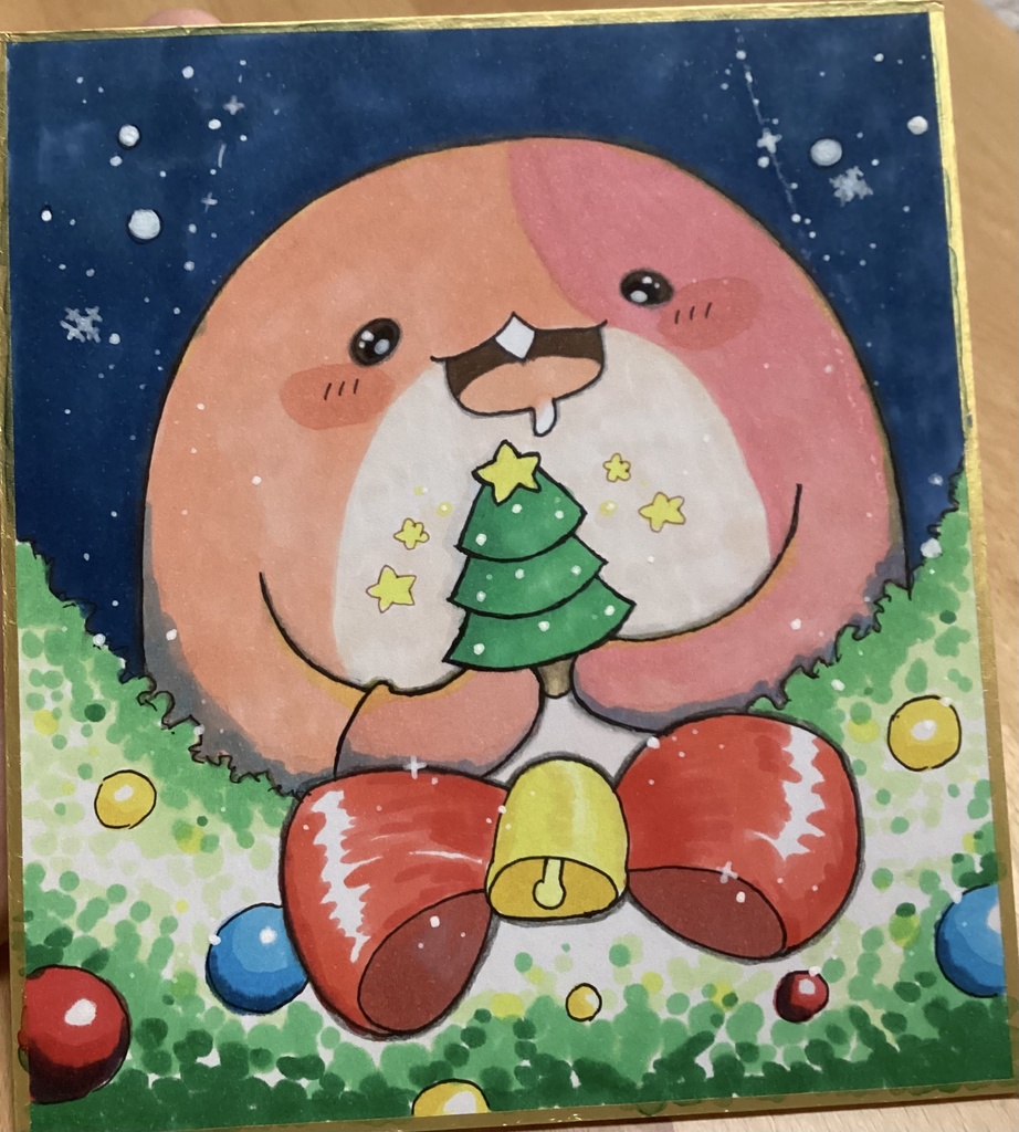 マアアさんのクリスマス色紙