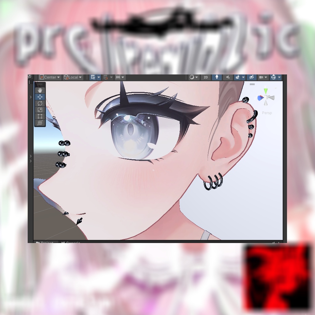 【4Avatar対応】prc/republic【VRC想定ピアス】#lvmchnr