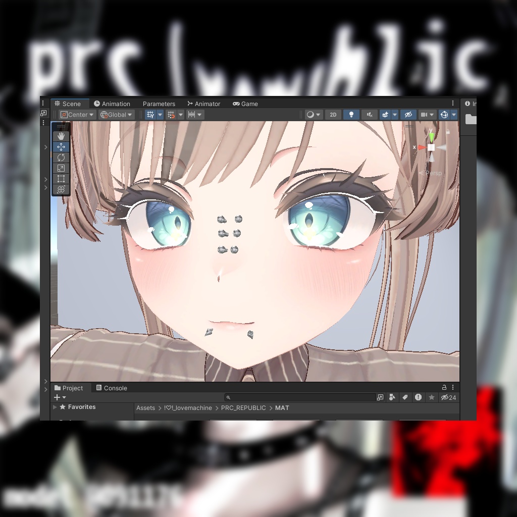 【4Avatar対応】prc/republic【VRC想定ピアス】#lvmchnr