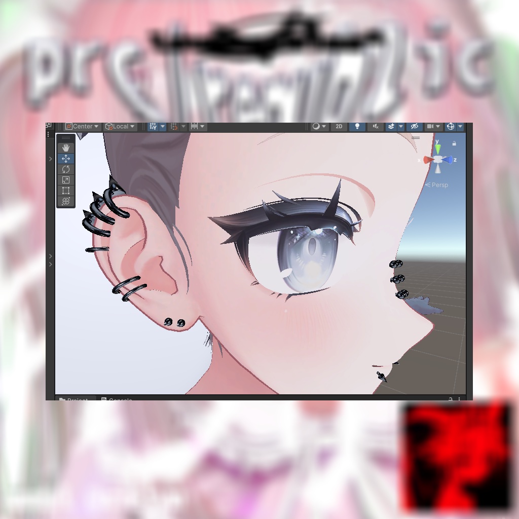 【4Avatar対応】prc/republic【VRC想定ピアス】#lvmchnr