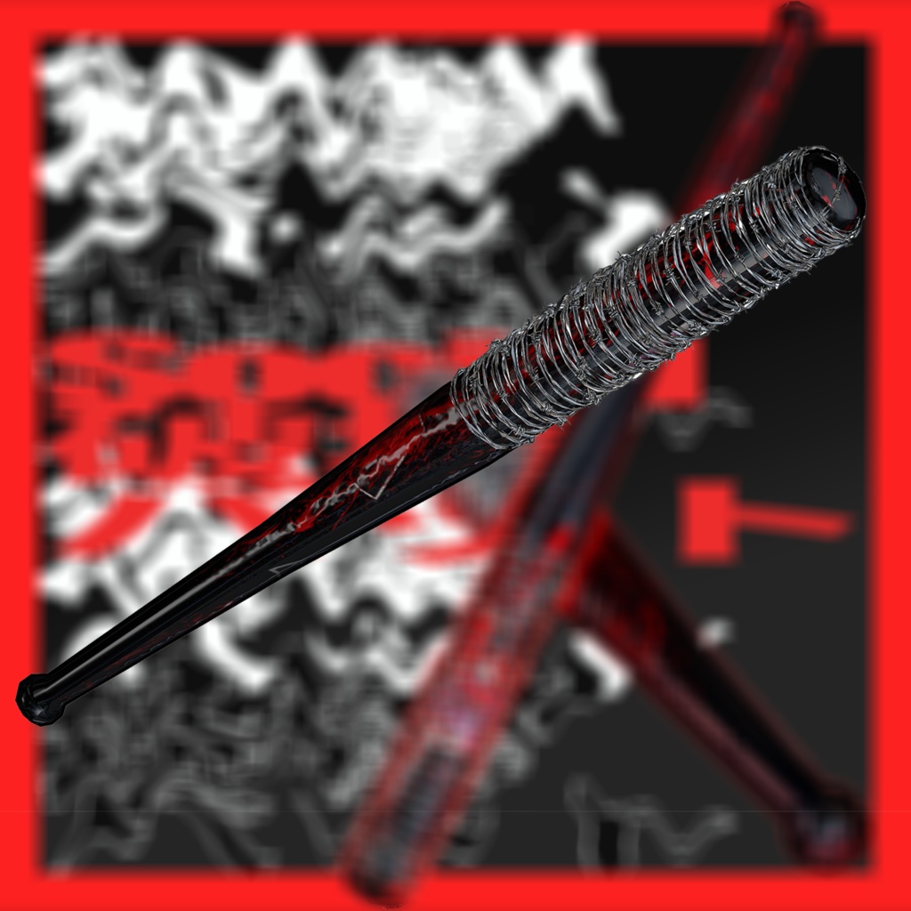 【VRC小物】✦Social破壊バット✦(有刺鉄線バット)【⚠FAKEBLOOD⚠】#lvmchnr