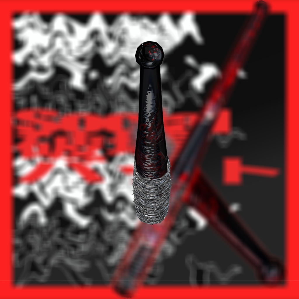 【VRC小物】✦Social破壊バット✦(有刺鉄線バット)【⚠FAKEBLOOD⚠】#lvmchnr