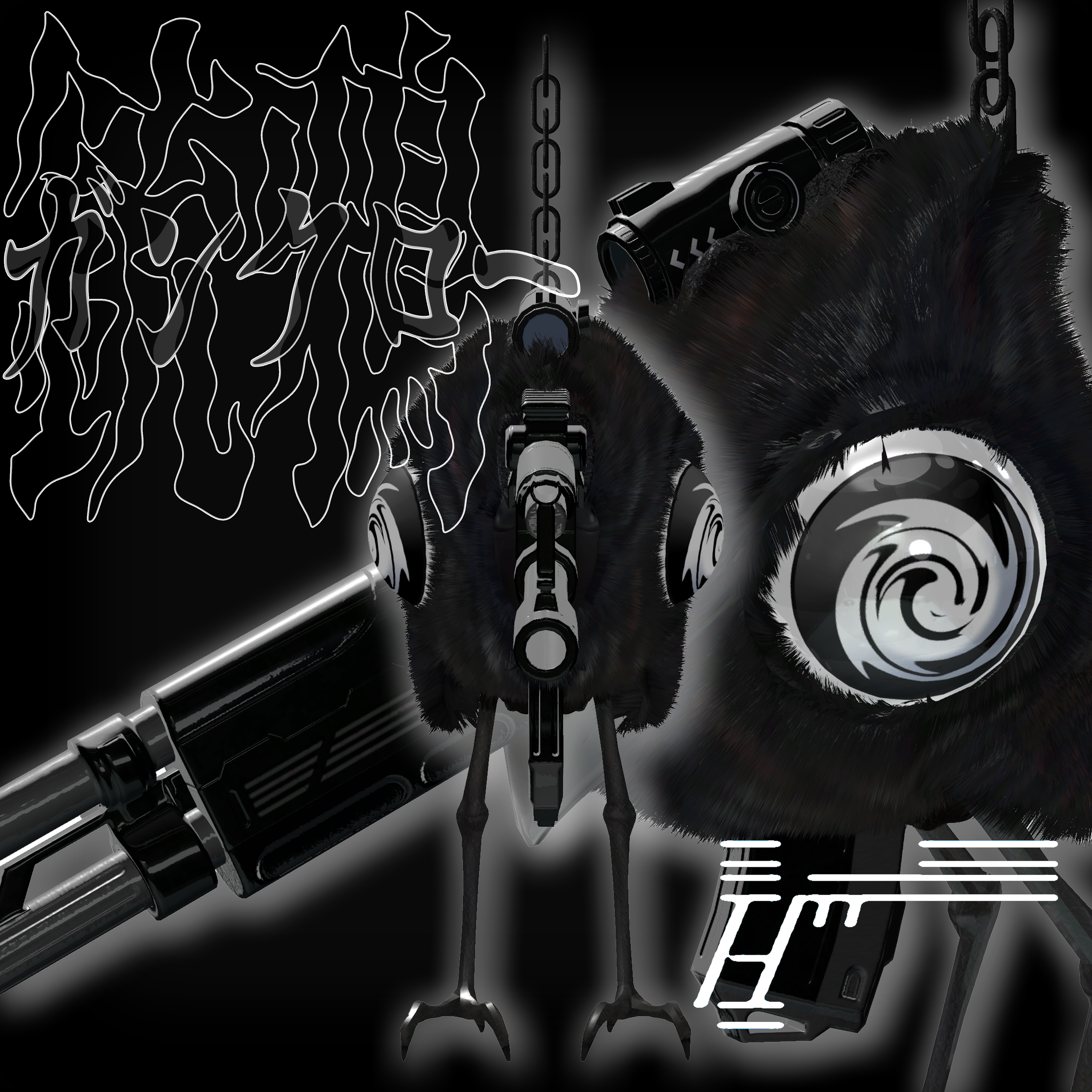 /̵͇̿̿/’̿’̿ ̿ ̿̿ ̿̿ ̿̿【VRCぬいぐるみ】ガンクロー・銃鴉-guncrow- / -GIMA-【アクセサリ】#lvmchnr