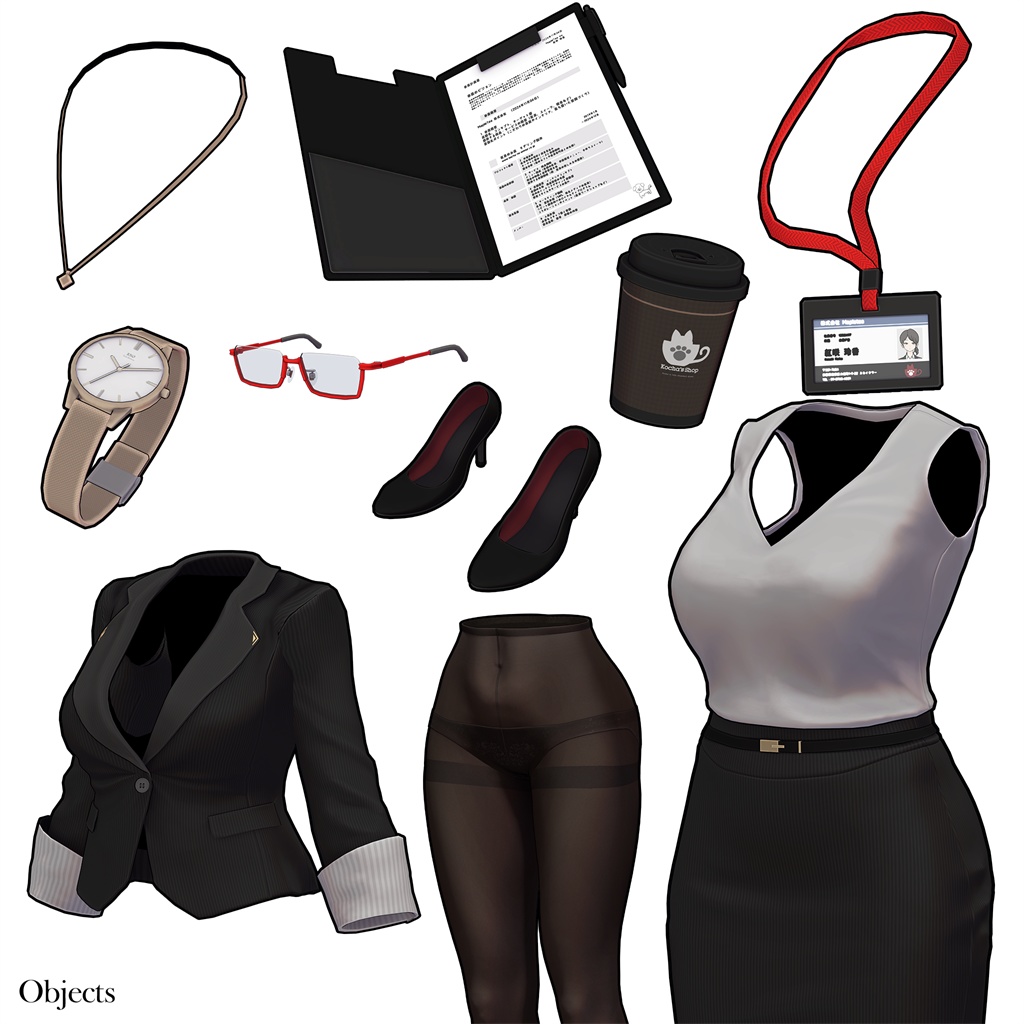 オリジナル3Dモデル 【頼れる上司!紅咲さん】