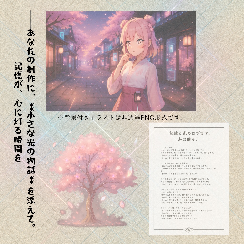 『桜少女の立ち絵セット - Sakura Expressions』