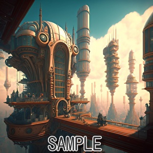 スチームパンクな未来都市