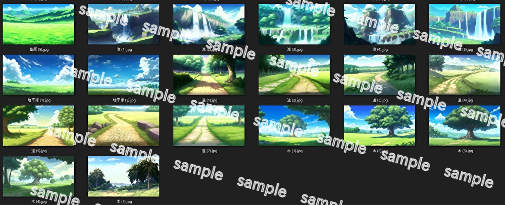 【合計80枚】草原の背景画_ファンタジーRPG背景画像集【著作権フリー】