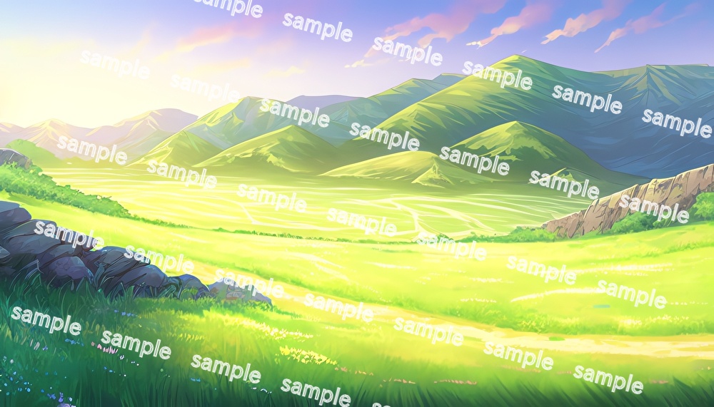 【合計80枚】草原の背景画_ファンタジーRPG背景画像集【著作権フリー】