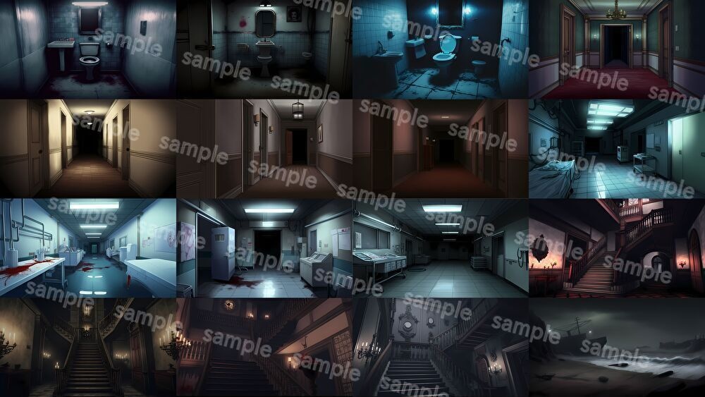 【合計110枚】ホラー系ファンタジー背景画像集_その2【著作権フリー】