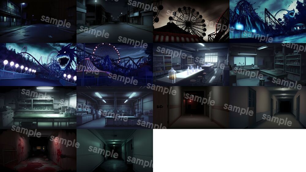 【合計110枚】ホラー系ファンタジー背景画像集_その2【著作権フリー】