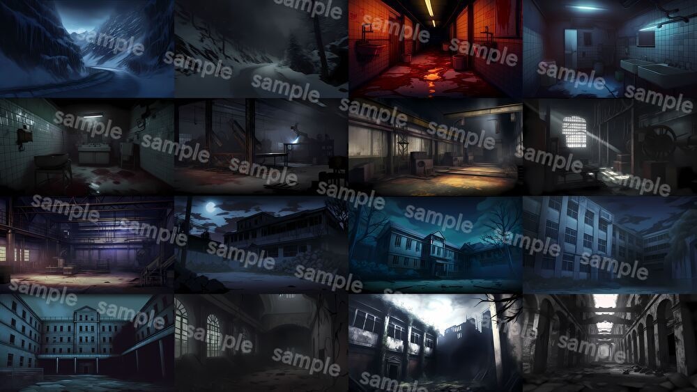 【合計110枚】ホラー系ファンタジー背景画像集_その2【著作権フリー】