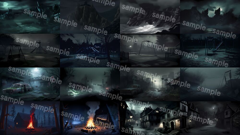 【合計110枚】ホラー系ファンタジー背景画像集_その2【著作権フリー】