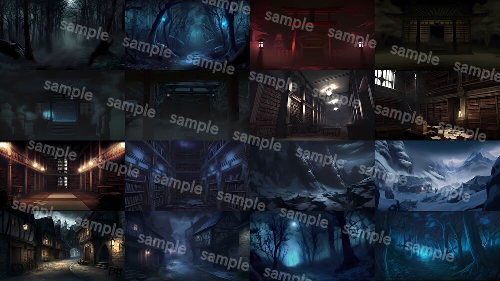 【合計110枚】ホラー系ファンタジー背景画像集_その2【著作権フリー】