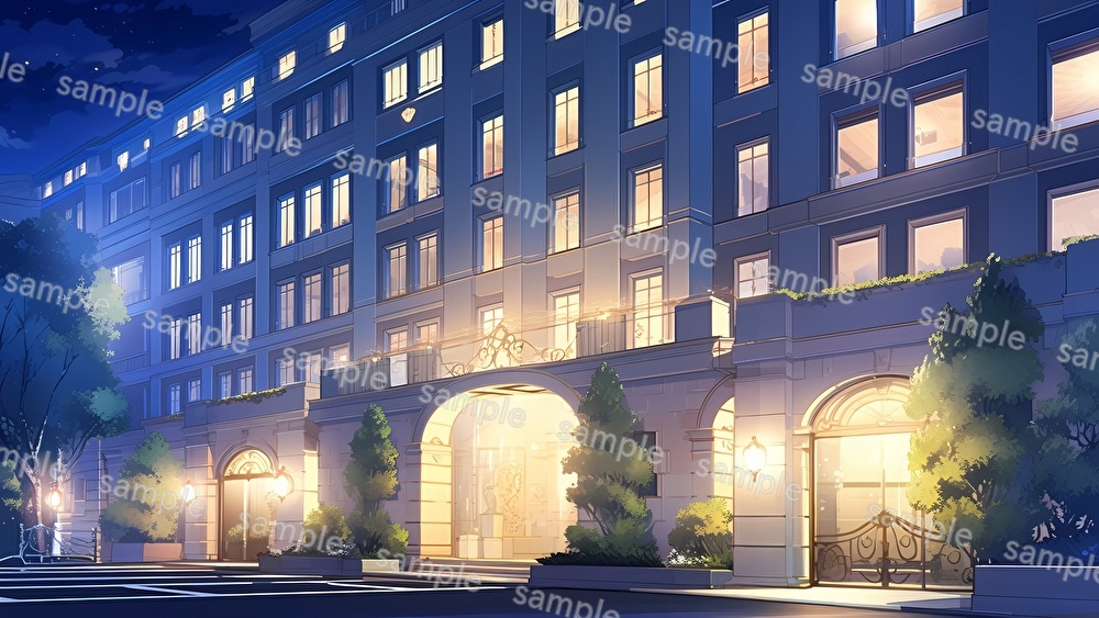 【合計118枚】現代街中の風景イラスト背景画集【著作権フリー】