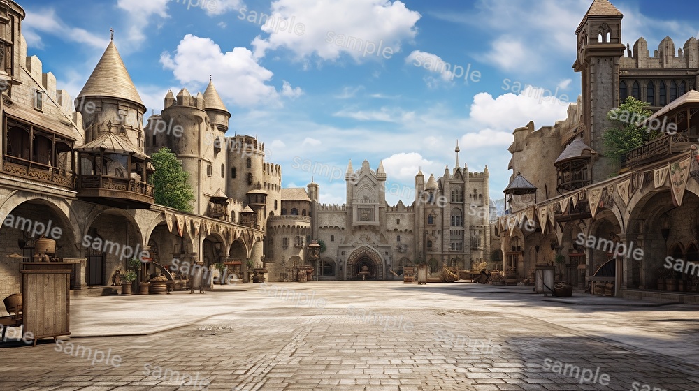 【合計204枚】中世ファンタジー_リアルイラスト背景画集_街中ver【著作権フリー】
