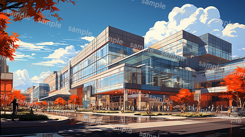 【合計126枚】街中の風景_イラスト背景画集【著作権フリー】