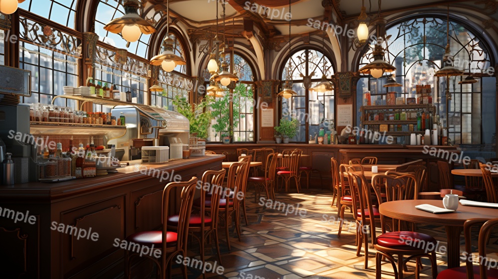 【合計126枚】街中の風景_イラスト背景画集【著作権フリー】