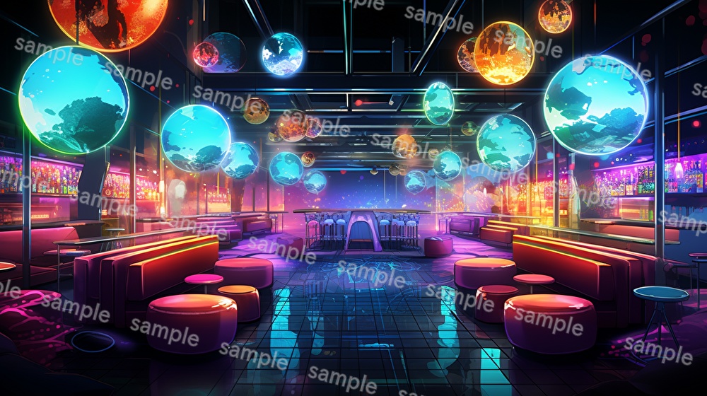 【16種x各4枚=合計64枚】バー店内の背景画_BAR店内風景【著作権フリー】