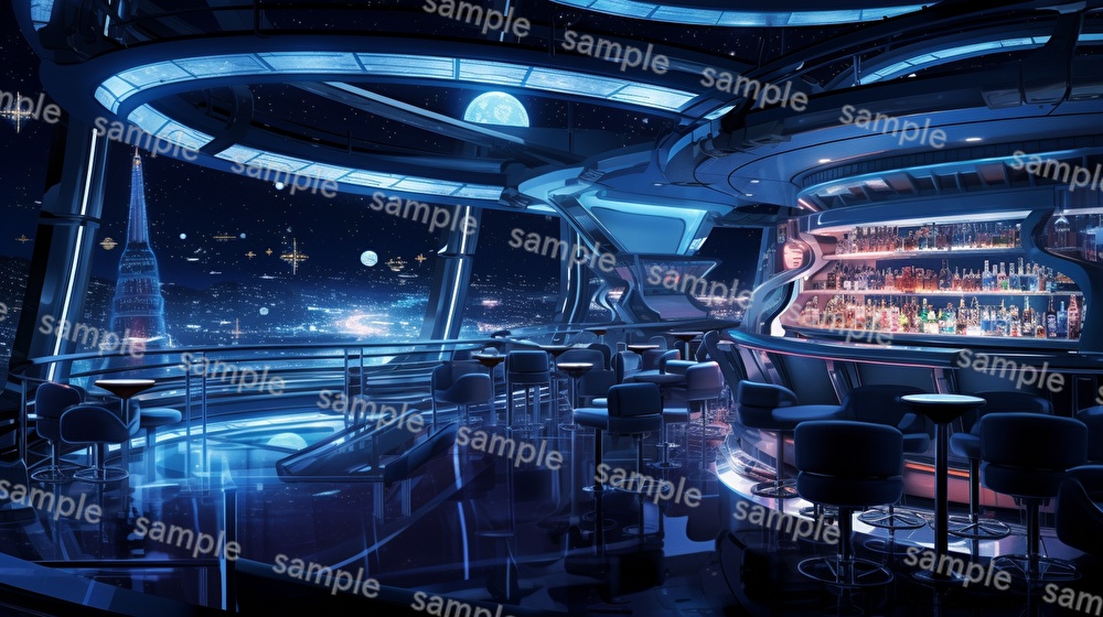 【16種x各4枚=合計64枚】バー店内の背景画_BAR店内風景【著作権フリー】