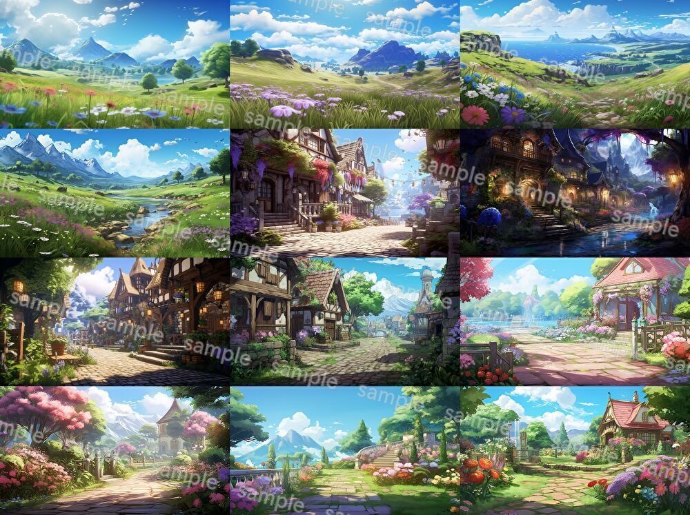 【156枚】ファンタジーRPG背景イラスト【著作権フリー】風景画像集