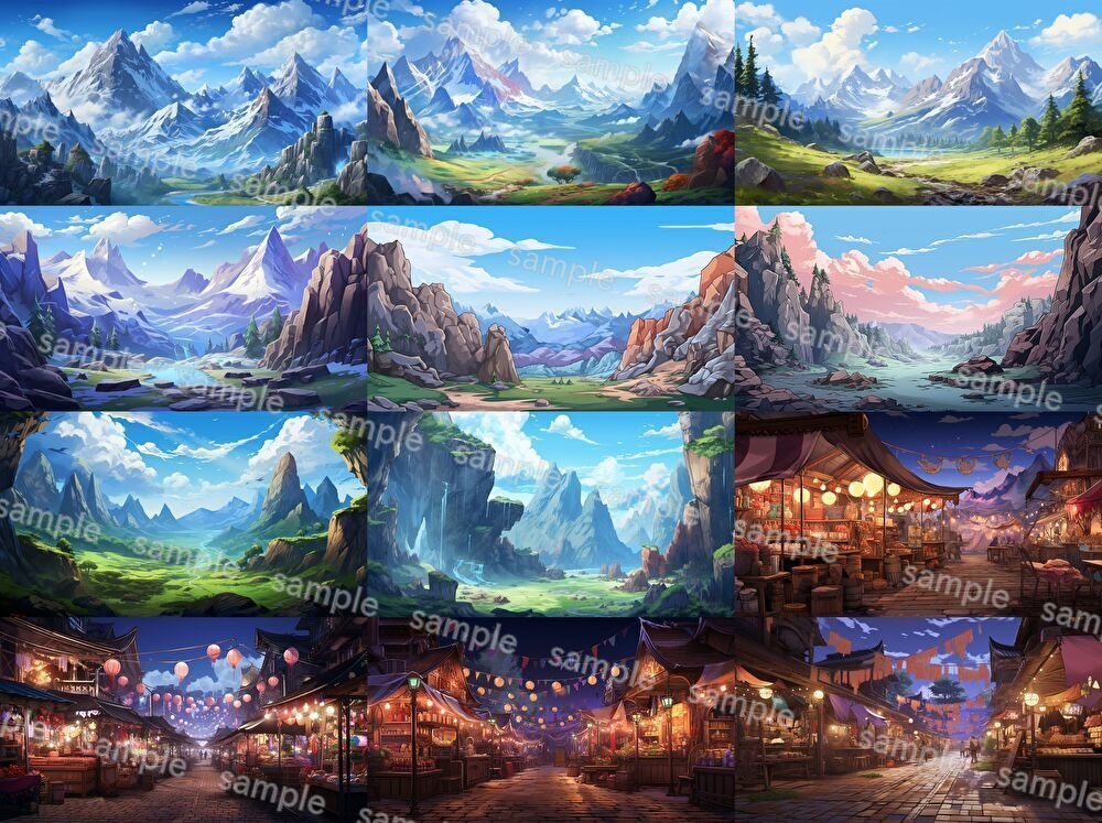 【156枚】ファンタジーRPG背景イラスト【著作権フリー】風景画像集