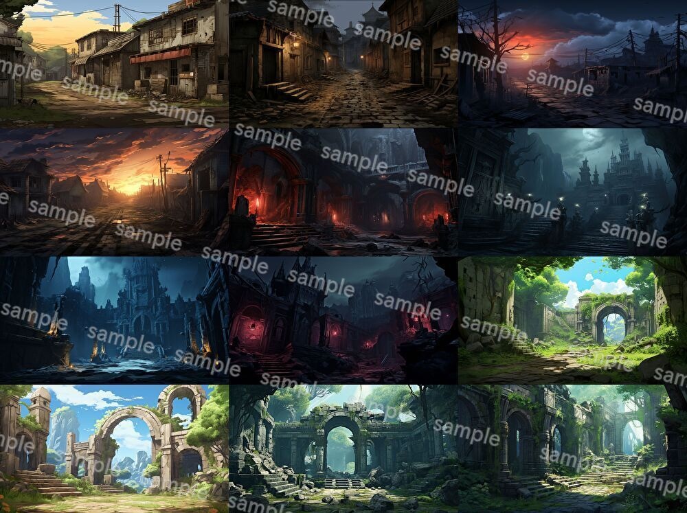 【156枚】ファンタジーRPG背景イラスト【著作権フリー】風景画像集