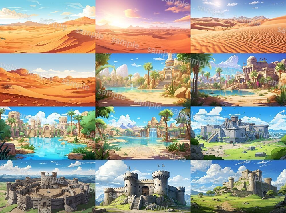 【156枚】ファンタジーRPG背景イラスト【著作権フリー】風景画像集