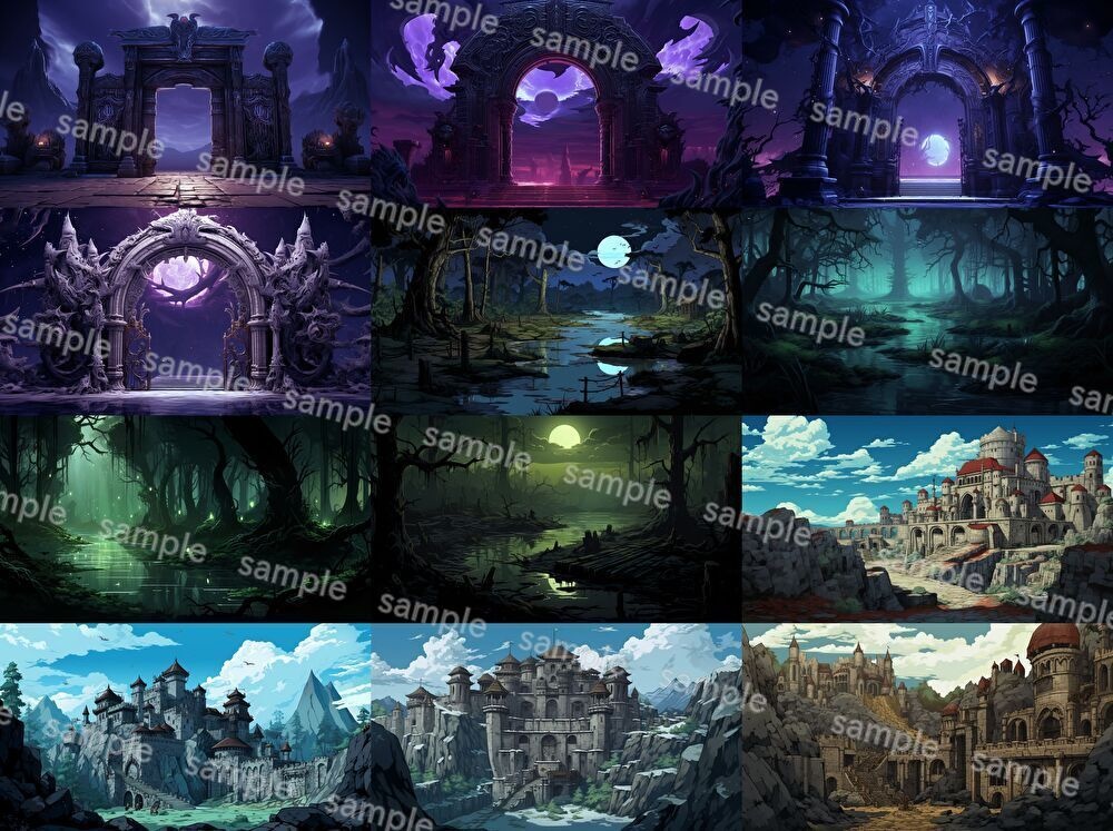 【156枚】ファンタジーRPG背景イラスト【著作権フリー】風景画像集