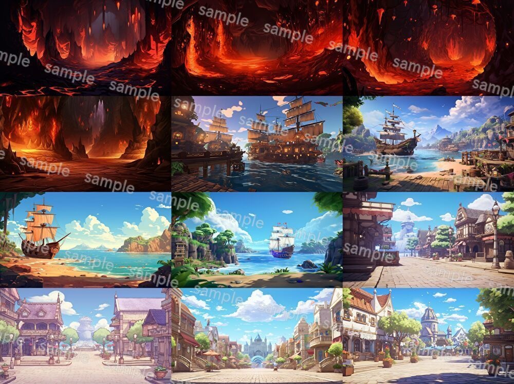 【156枚】ファンタジーRPG背景イラスト【著作権フリー】風景画像集