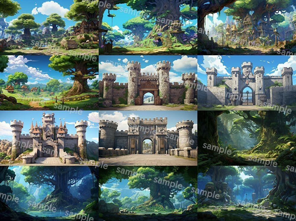 【156枚】ファンタジーRPG背景イラスト【著作権フリー】風景画像集