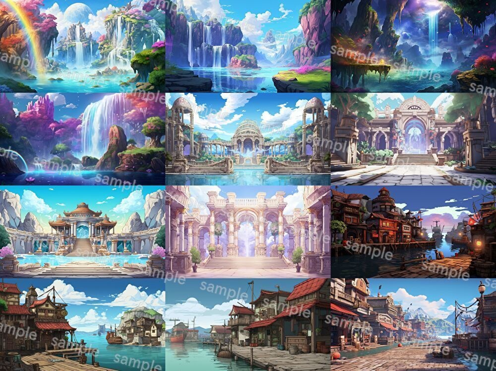 【156枚】ファンタジーRPG背景イラスト【著作権フリー】風景画像集