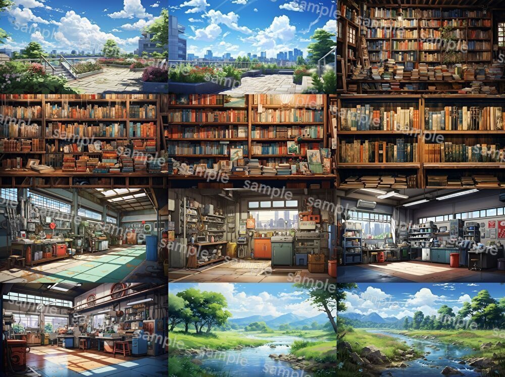 【合計116枚】現代の風景イラスト背景画集【著作権フリー】