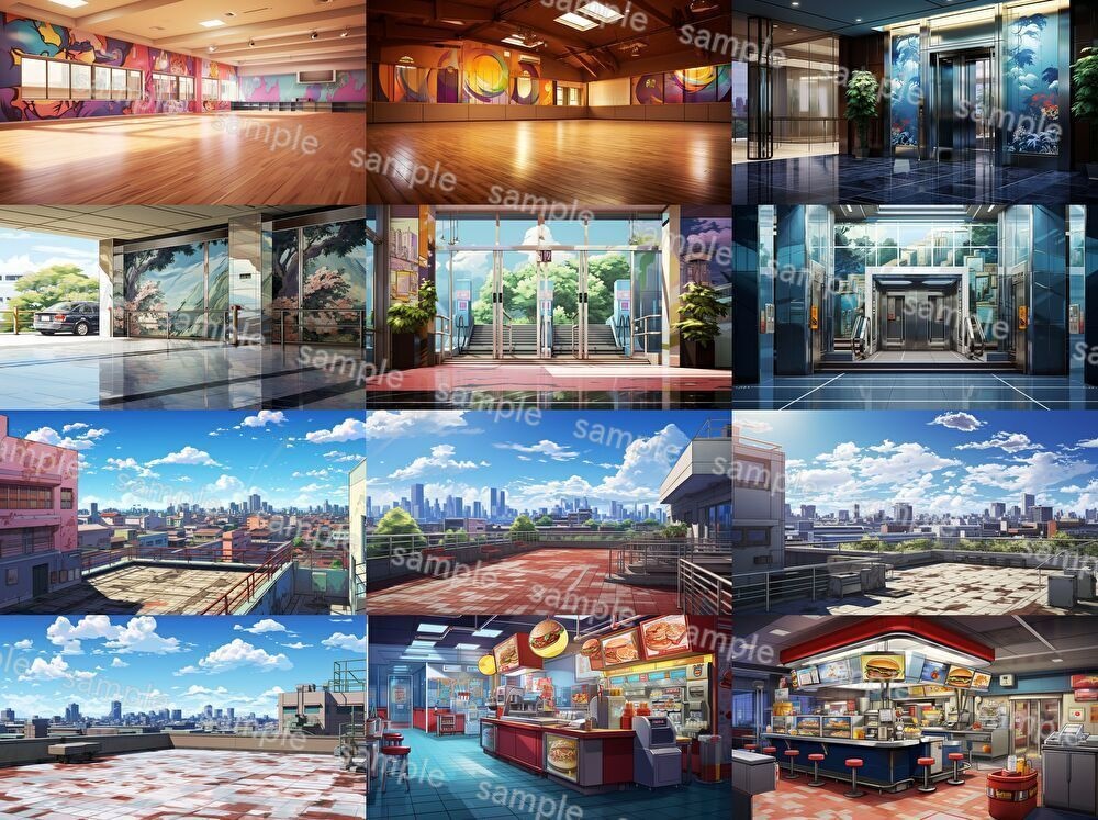 【合計116枚】現代の風景イラスト背景画集【著作権フリー】