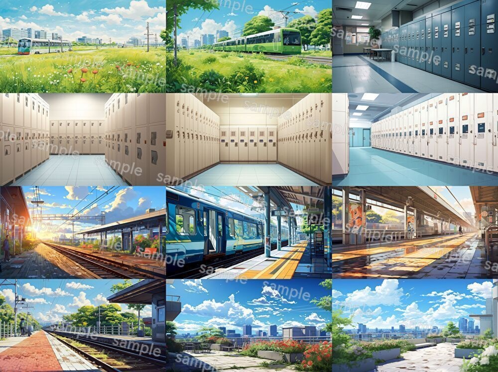 【合計116枚】現代の風景イラスト背景画集【著作権フリー】