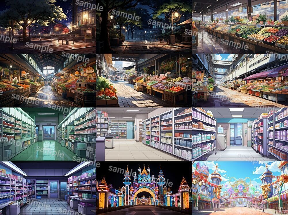 【合計116枚】現代の風景イラスト背景画集【著作権フリー】