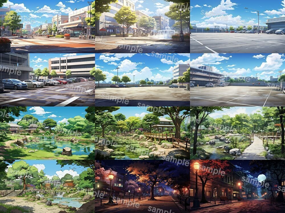 【合計116枚】現代の風景イラスト背景画集【著作権フリー】
