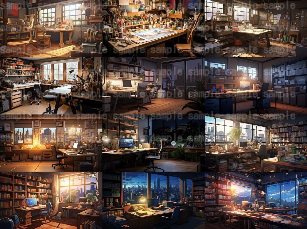 【合計204枚】いろんな室内イラスト背景画集【著作権フリー】部屋の中