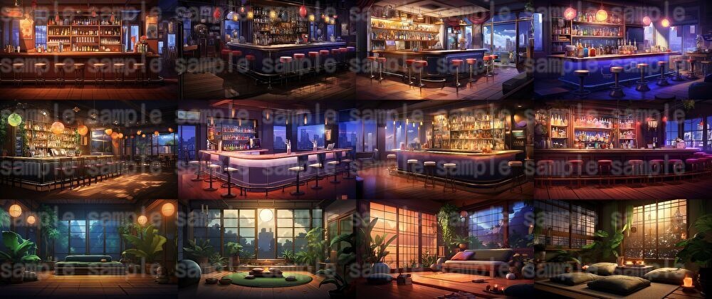 【合計204枚】いろんな室内イラスト背景画集【著作権フリー】部屋の中